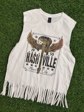 ⚫️NOT PERFECT Nashville Fringe Tank
